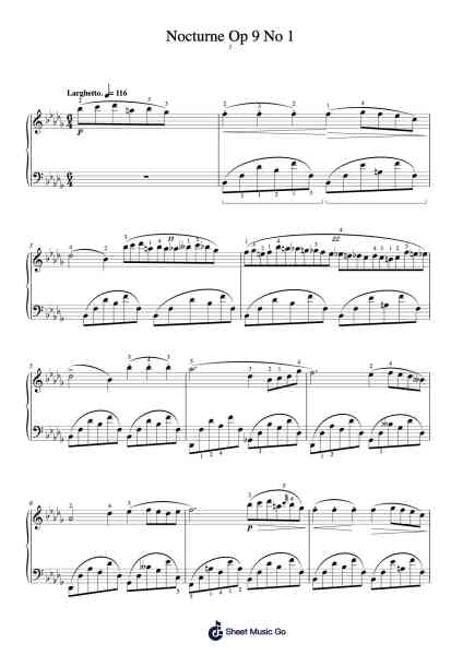 Nocturne in B-flat Minor, Op. 9, No. 1 Sheet Music by Frédéric Chopin-Arr.Gorliz