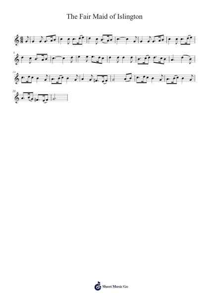 The Fair Maid of Islington Sheet Music by Rallentando Tinny-Arr.Jusmens