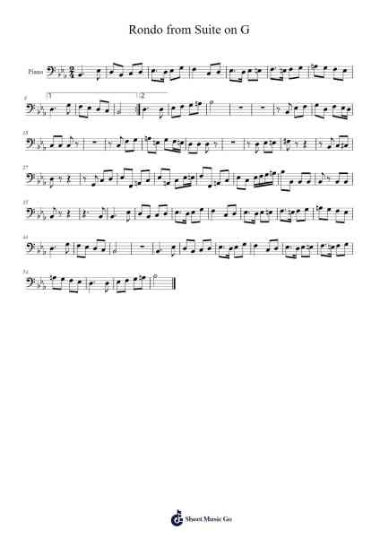 Rondo from Suite on G Sheet Music by undefined-Arr.Vabuck Clevevien