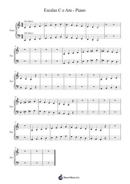 Escalas C e Am - Piano 樂譜由 Ricardo Passos - 編曲 Billel Samry