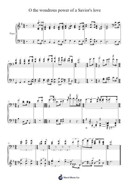 O the Wondrous Power of a Savior's Love 樂譜由 Isaac Watts - 編曲 Thoclare