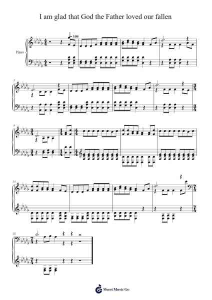 I am glad that God the Father loved our fallen Notenblatt von Isaac Watts-Arr.Polriah