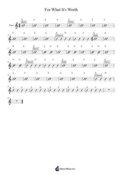 For What It's Worth Sheet Music by undefined-Arr.Croftslon Maugnings