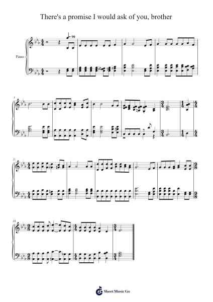 There's a Promise I Would Ask of You, Brother Musica per pianoforte di Isaac Watts - Arr.Odefred
