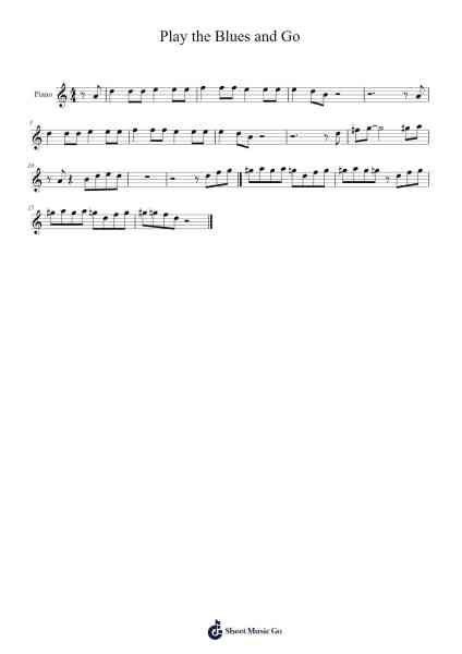 Play the Blues and Go Musica per pianoforte di Duke Ellington - Arr.Saske