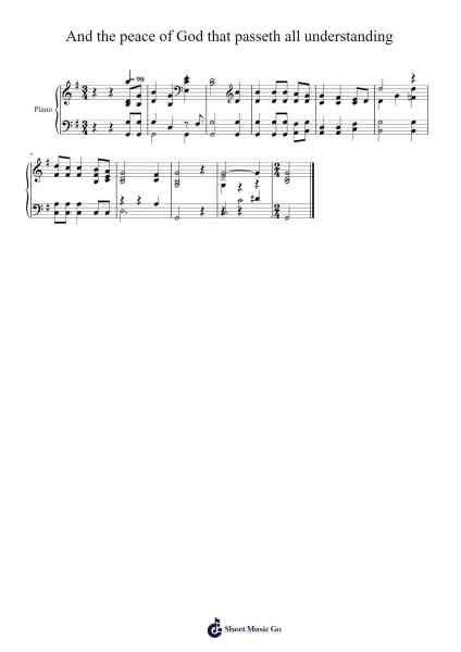 And the Peace of God That Passeth All Understanding 乐谱由 Isaac Watts - 编曲 Giswolf