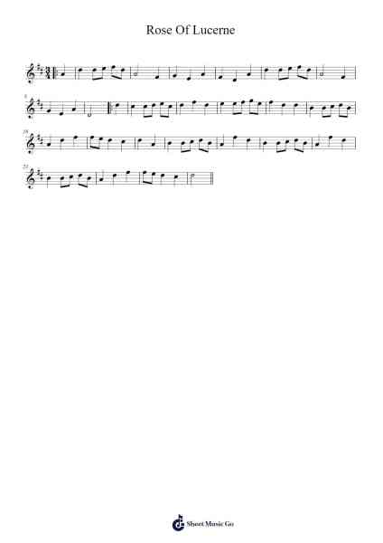 Rose Of Lucerne Ноты для фортепиано от Peter_94-Arr.Hartepeare
