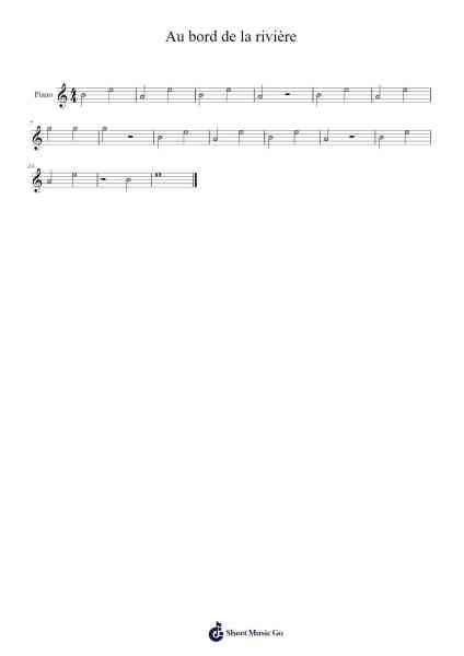 Au bord de la rivière Sheet Music by Carol Klose-Arr.Dilmos
