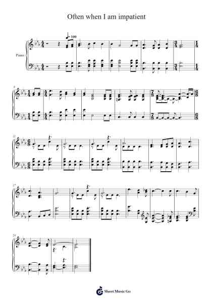 Often when I am impatient Notas de música por Isaac Watts-Arr.Rosworth