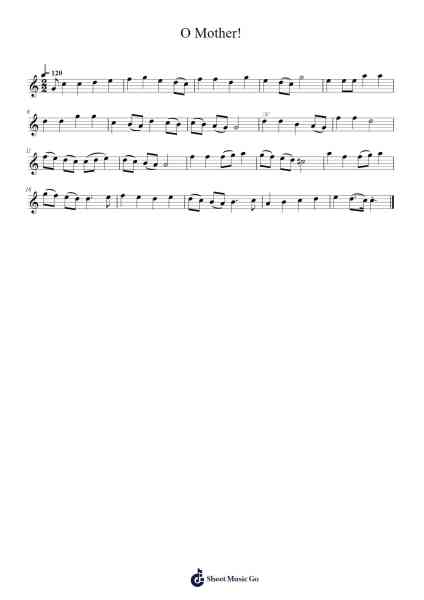 O Mother! Sheet Music by undefined-Arr.Hugill