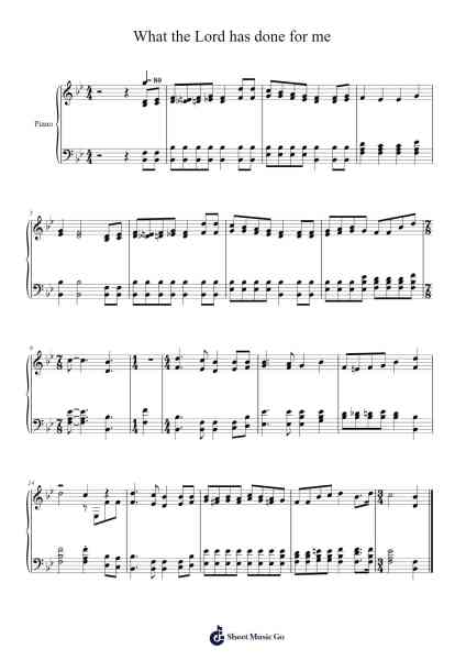 What the Lord Has Done for Me 악보 Isaac Watts - 편곡 Betrae Rooqe