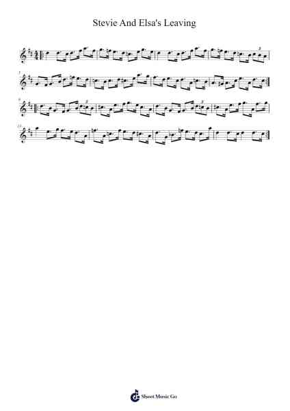 Stevie And Elsa's Leaving Sheet Music by Peter_94-Arr.Taynold Sinthodore