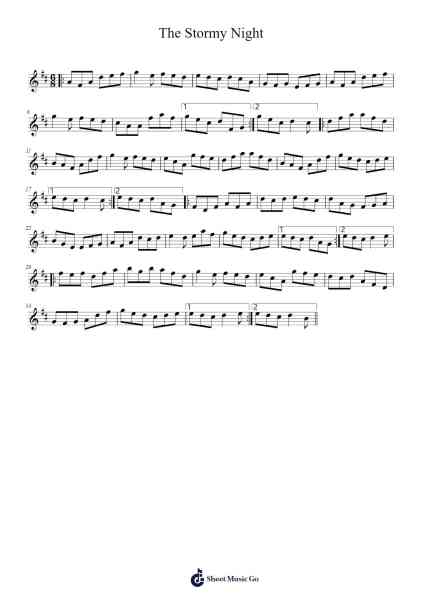 The Stormy Night Sheet Music by f0lk-Arr.Mollpag