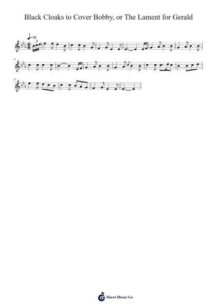Black Cloaks to Cover Bobby, or The Lament for Gerald Sheet Music oleh Vincent Whitney-Arr.Dwightbright