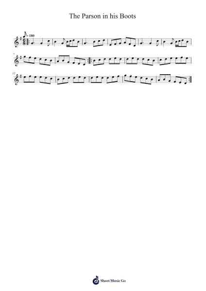 The Parson in his Boots Sheet Music by Rylan Gallegos-Arr.Gailgale