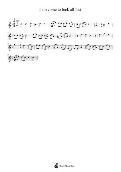 I am come to lock all fast Sheet Music by undefined-Arr.Graycie Scob
