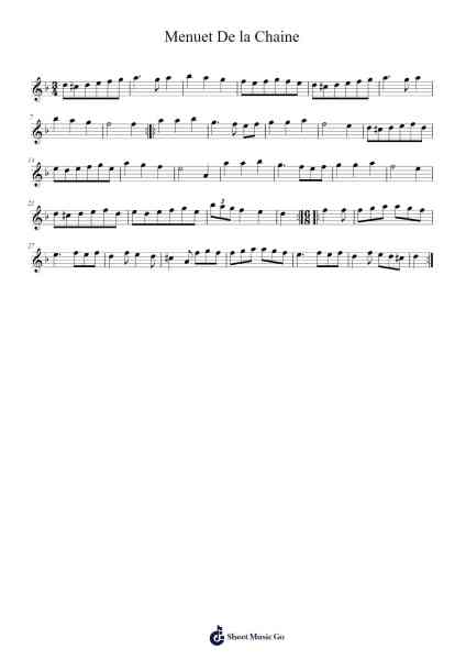 Menuet De la Chaine Sheet Music by Felipe Galvan-Arr.Chrislus Edtience