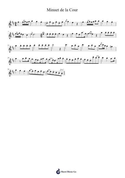 Minuet de la Cour Sheet Music by undefined-Arr.Greenlew