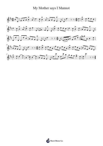 My Mother says I Mannot Sheet Music by Carissa Welch-Arr.Arquinn