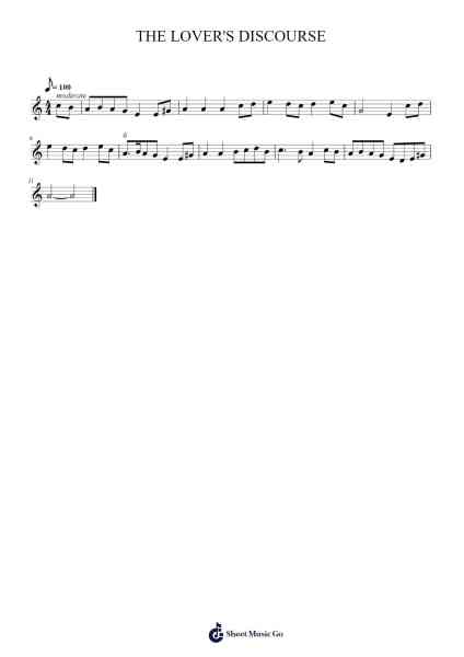 THE LOVER'S DISCOURSE 樂譜由 Chao'neil Wantience - 編曲 Mireed Rhystwain