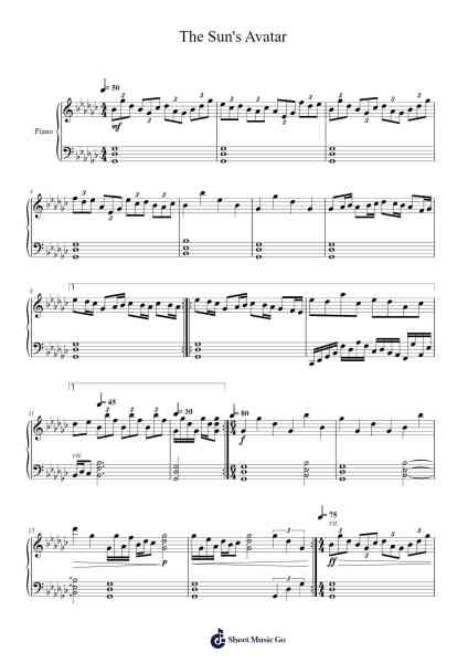 The Sun's Avatar Sheet Music by Hilwe Hornliot-Arr.Francesphrey Faholmes