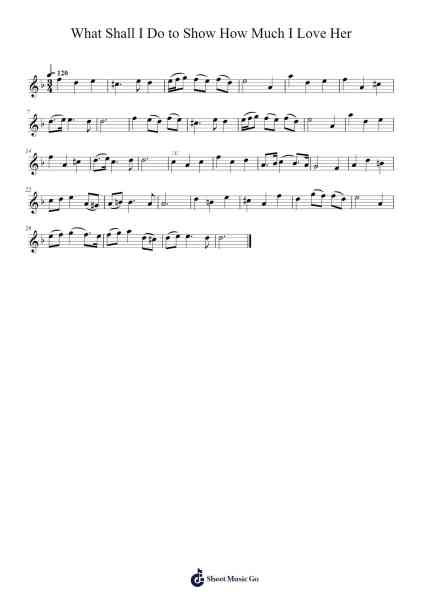 What Shall I Do to Show How Much I Love Her Sheet Music by Notesta-Arr.Tolynn Larnis