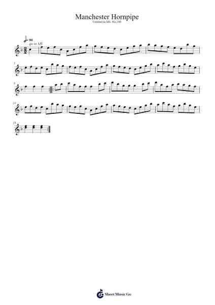 Manchester Hornpipe Sheet Music by Octavend-Arr.Francesphrey Faholmes