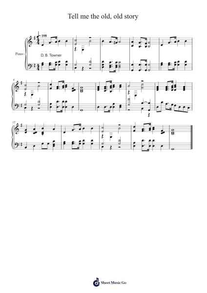 Tell Me the Old, Old Story 樂譜由 Isaac Watts - 編曲 Beardfaithe Kirkbia