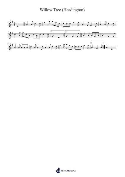 Willow Tree (Headington) Sheet Music by Rhythmet-Arr.Pojudd Sheishua