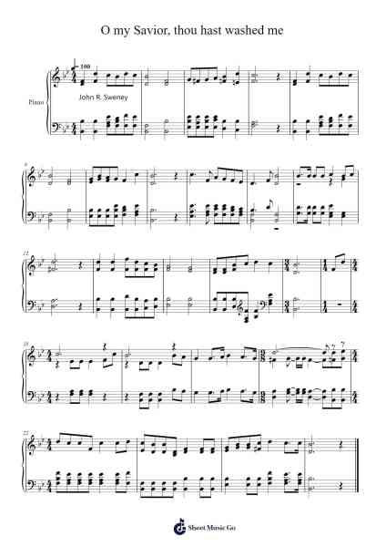 O My Savior, Thou Hast Washed Me Sheet Music by Isaac Watts-Arr.Jonesram Bonah