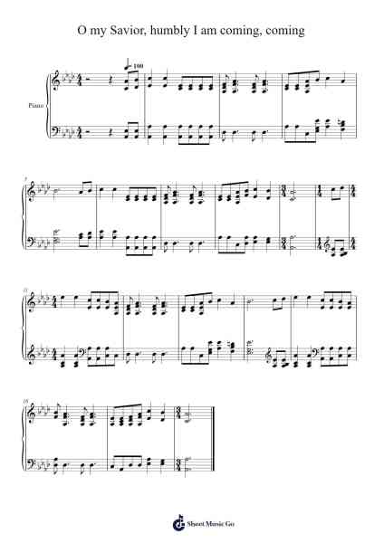 O My Savior, Humbly I Am Coming Sheet Music by Isaac Watts-Arr.Egpert