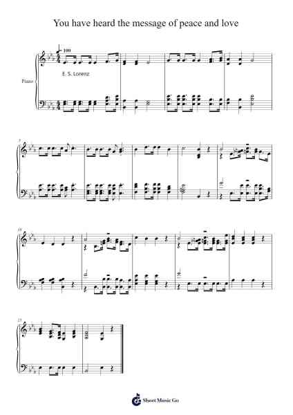 You have heard the message of peace and love 樂譜由 Isaac Watts - 編曲 Loulup
