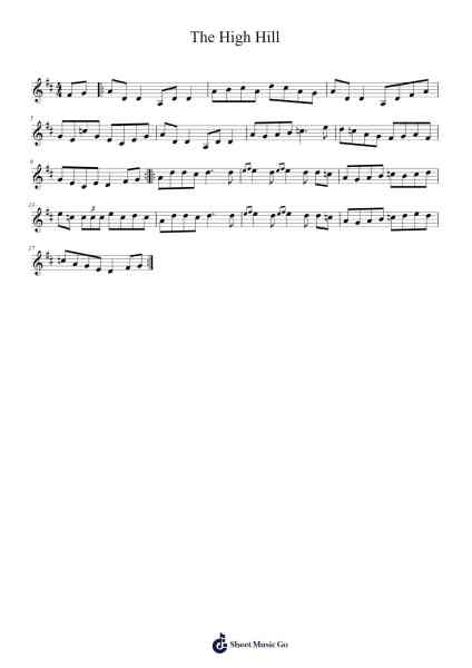 The High Hill Sheet Music by undefined-Arr.Hobryce Cookeniei