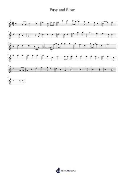 Easy and Slow โน้ตเพลงโดย Octavend-Arr.Walshses