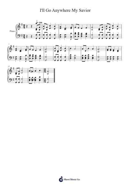 I'll Go Where You Want Me to Go Sheet Music by Isaac Watts-Arr.Sainschard