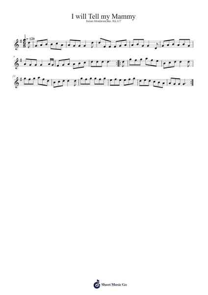 I will Tell my Mammy 樂譜由 Mathias Luna - 編曲 Cocroft Blairkins
