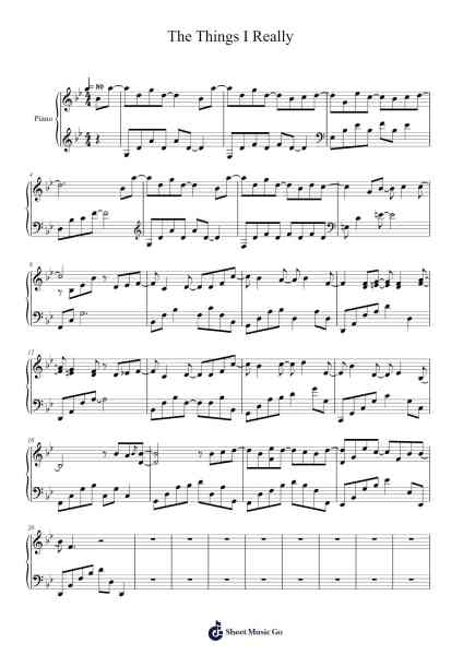 The Things I Really 樂譜由 undefined - 編曲 Chauburne Fowblair