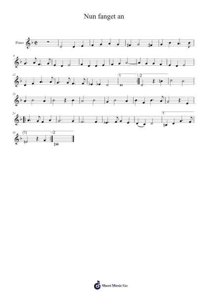 Nun fanget an Sheet Music by Hans Leo Hassler-Arr.Seange Tayfy