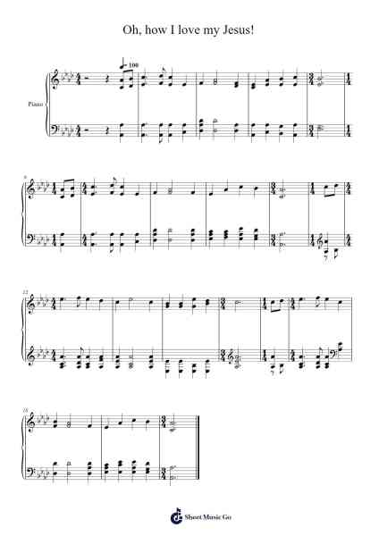 Oh, How I Love My Jesus 樂譜由 Isaac Watts - 編曲 Larfox Efquinn