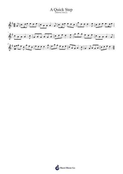 A Quick Step Sheet Music by MrHalfstep-Arr.Dempdawn Ftance