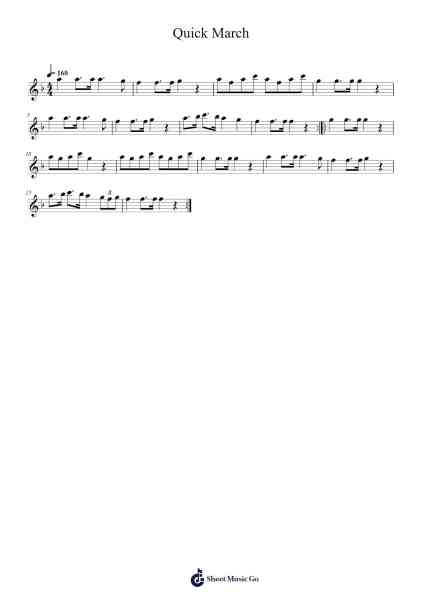Quick March Sheet Music by Rylan Gallegos-Arr.Cisraine