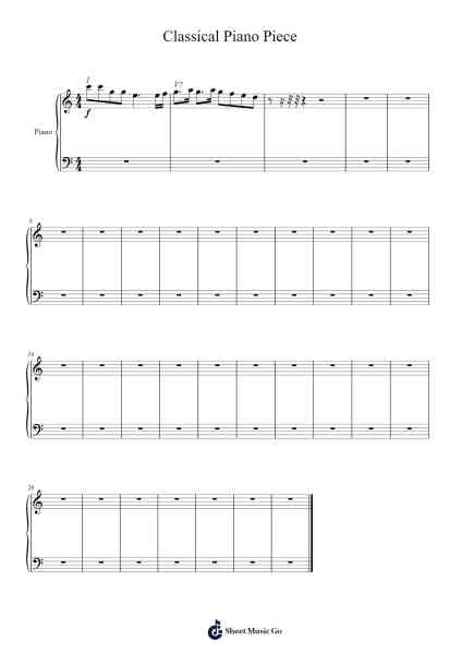 Classical Piano Piece Musica per pianoforte di Alan Williams - Arr.Philley Mabna