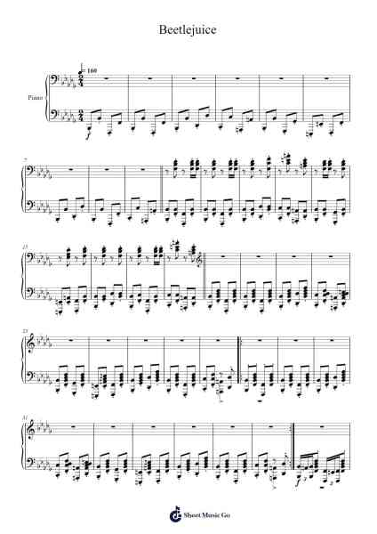 Beetlejuice Sheet Music by Noctivox-Arr.Caewald Tabpritt