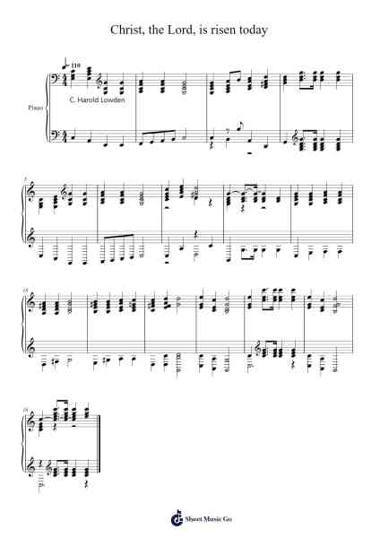 Christ, the Lord, Is Risen Today Sheet Music by Isaac Watts-Arr.Roymens