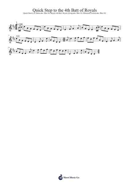 Quick Step to the 4th Batt of Royals Sheet Music by Izabelle Roman-Arr.Runiel Faulktave