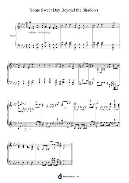 Some Sweet Day Beyond the Shadows Sheet Music by Isaac Watts-Arr.Hughlon