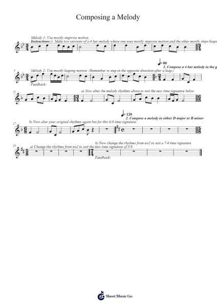 Composing a Melody Notas de música por undefined-Arr.Caescott