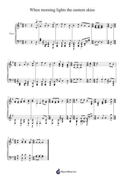When morning lights the eastern skies 樂譜由 Isaac Watts - 編曲 Narion