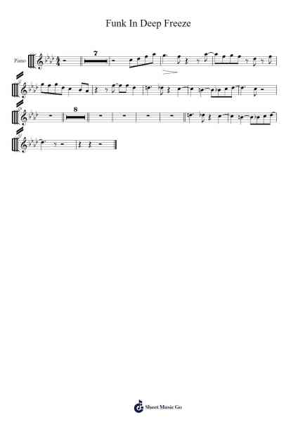 Funk In Deep Freeze Sheet Music by Hank Mobley-Arr.Shellay