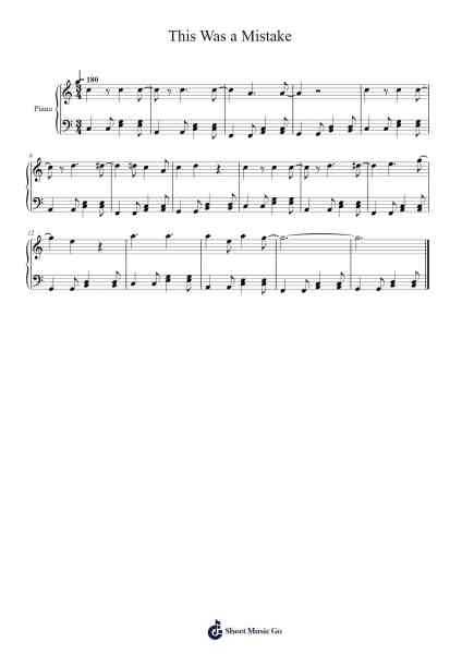 This Was a Mistake Sheet Music by undefined-Arr.Beernoel Oisensharp